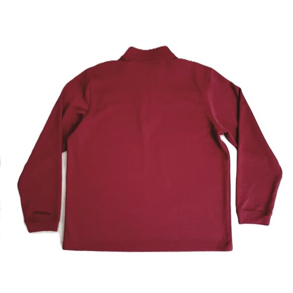Pebble Beach Men's XL Dry-Luxe Performance 1/4 Zip Pull Over Sweatshirt Maroon - Picture 4 of 5